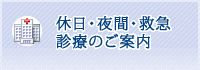 休日・夜間・救急 診療のご案内