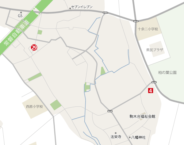駒木・駒木台周辺 地図